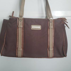 KOLTOV Handbag brown multipocketed zippers shoulder strap leather-type made well